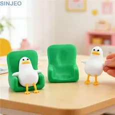 SINJEO Ornamentos De Pato Impressos Em 3D , Decorações Ornamento De Mesa Impresso Brinquedo Modelo Multifuncional