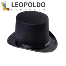 LEOPOLDO Realizado Chapéu Fontes De Festa Preto Fedora Cosplay Adereços De Halloween Retro Boné Superior