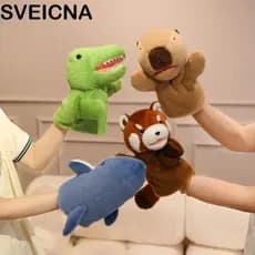 Fantoche De Mão Animal SVEICNA , Brinquedos De Tubarão De Pelúcia De Pato Sapo , História De Dedo De Simulação