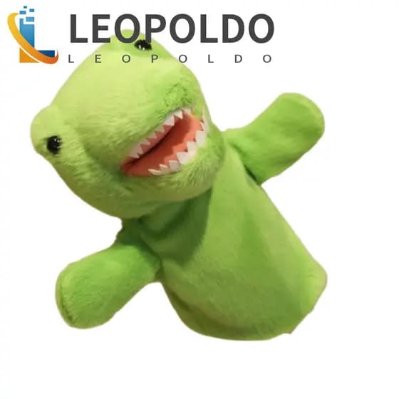 Fantoche De Mão Animal LEOPOLDO , Brinquedos De Tubarão De Pelúcia De Pato Para Contar Histórias , Educação Infantil