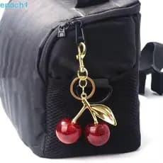 EPOCH1 Delicioso Chaveiro Cereja Vermelha , Menina Coração Saco Decoração Charme Bolsa Pingente , Ins