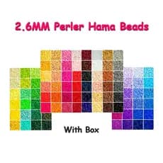 Kit 24/48/72 cores 2.6mm Perler Hama Beads DIY quebra cabeça Presentes para crianças com caixa