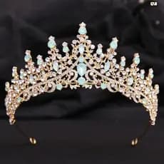 Mulher Coroa Barroco Cocar Princesa Festa Prop Luxuoso Ornamento De Cabelo Para Vestido Penteado Fazendo Ferramenta