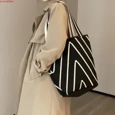 Bolsa De Ombro Onda Triangular JUNYUE , Malha Estilo Coreano De Grande Capacidade Nas Axilas Aberta