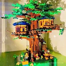 Blocos de Construção de Casa na Árvore da Floresta Compatíveis com Street View Series Modelo de Construção Gigante
