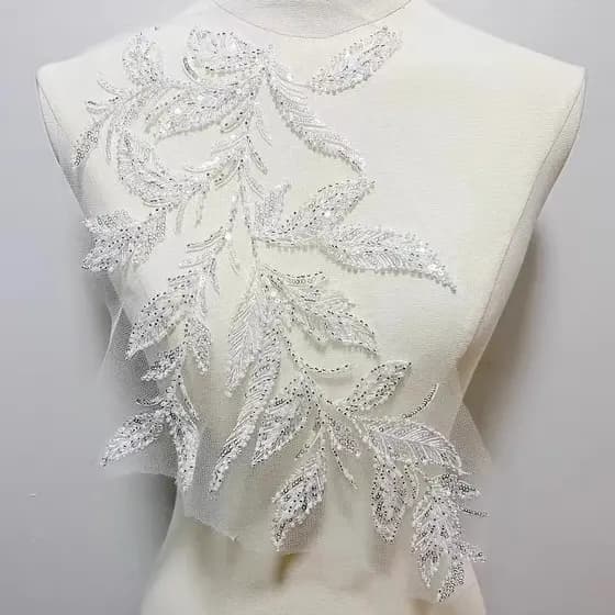 1Pc Bordado Aplique Remendo Para Vestido De Casamento Material De Design Criativo