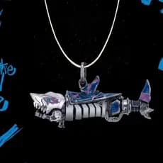 KINGGEO LOL Arcane : Colar Com Pingente De Foguete League of Legends 2 Jinx