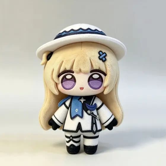 [Novo produto] Mingchao bidimensional versão Q boneca de pelúcia boneca de pelúcia boneca de algodão Phoebe boneca fofa
