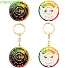 SOMEDAYZL0M Chaveiro De Bússola Colorida Giratória , Paleta De Cores Rotativas Com Roda Multicolorida