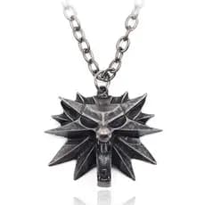 The Witcher 3 Liga De Zinco + Cola De Pingente De Cabre A De Lobo Para Homem
