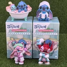4 Unidades/Conjunto 3 Cm Desenho Animado Lilo E Stitch Anime Figura Cena De Banheiro Versão Q Gashapon Caixa De Figuras