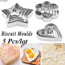 JUNYUE Moldes Para Biscoitos Ovo Frito Ferramentas Fondant Pastelaria Em Formato De Coração E Estrela Cortador De Bolo