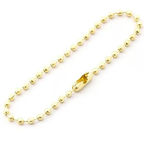 140 Corrente De Bolinha Ferro Com Canoa 10cm Tag Chaveiro