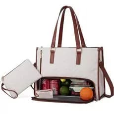 Bolsa Executiva para Laptop 15.6" com Compartimento Térmico Impermeável + Carteira Grátis 2 em 1