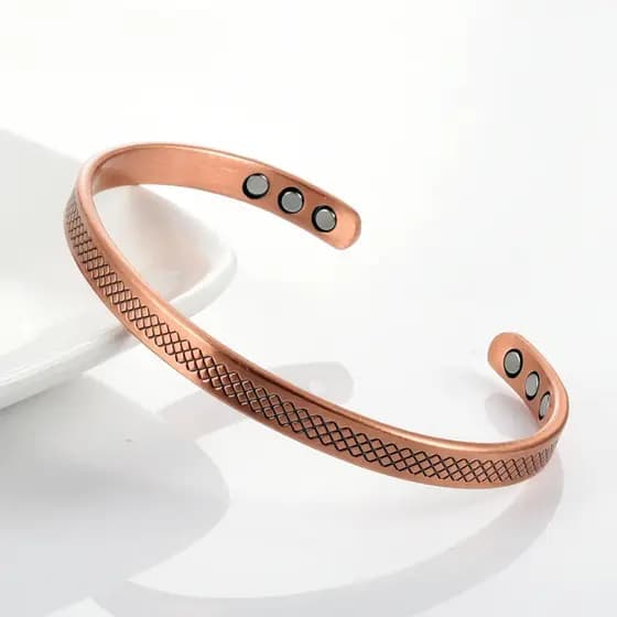 Pulseiras De Cobre Puro Ajustáveis 6 Mm De Largura Pulseira Aberta Feminina Joias Redimensionáveis