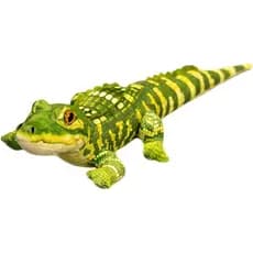 Bonito ELAINREN Realista Gator Verde Animais De Pelúcia Jacaré Selva Brinquedo Simulação Crocodilo Plushie Boneca s/27.6