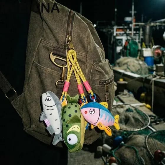 Chaveiro De Peixe De Simulação SVEICNA , Pingente De Boneca De Pelúcia De Algodão PP Macio , Gato De Cabelo Longo De Des