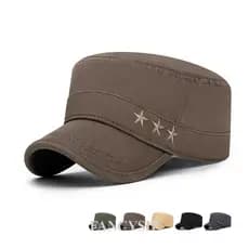 Fantasia Casual Chapéu De Topo Plano Esporte Ao Ar Livre Chapéus De Sol Vintage Militar Simplesmente Feminino Masculino