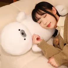 Coax dormir abraço selo boneca de pelúcia travesseiro bonito cura acompanhando boneca crianças meninas presentes