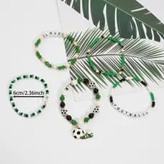 LYNDON 5 Unidades/Conjunto De Pulseira , Empilhável Criativa Individualista Para Fã De Futebol , Sapato