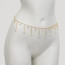 Corrente De Cintura Com Borla De Strass Feminina , design De Luxo Leve Europeu E Americano , Adequado Para Vestido/Saia