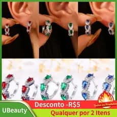 Brincos de Zircônia Klein para Mulheres, Brincos Vintage em Forma de Coração e Gota d'Água, Acessórios de Luxo Leve, Ace