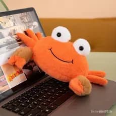 Brinquedo de pelúcia de caranguejo, boneco de animal simulado em algodão PP, série de desenhos animados fofos do oceano.