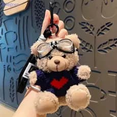 Adegree 1 Pçs Bonito Urso De Pelúcia Enforcamentos Ornamento Bapa Decoração Dos Desenhos Animados Marrom Boneca Chaveiro