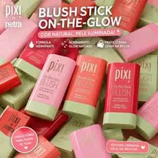 Pixi Blush Stick On The Glow 19g  Bastão Facial, Efeito Glow, Hidratante, Fácil de Aplicar