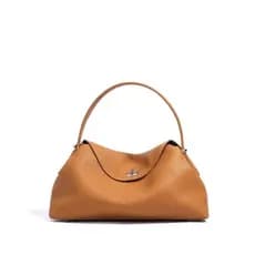 Bolsa Metropolitan Luxe - Bolsa de mão em couro marrom com alça de ombro e detalhe de franjas para uso diário - Bolsa ca