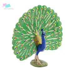 Modelo Realista de Pavão de Fazenda em PVC Colecionável Abongbanghn-60-100 peças