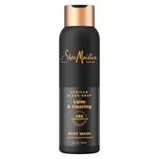 Sabonete Líquido Corporal SheaMoisture African Black Soap, calmante e purificante, para hidratação visível 24H, para uma