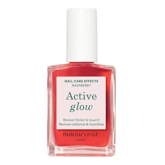 Manucurist Active Glow Raspberry Nail Polish & Care - Corretivo e Cuidado para Unhas Ultra-Brilhante 2 em 1 - Ingredient