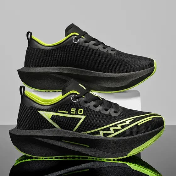 Tênis De Corrida Masculino Modelo 5.0 Leve Respirável Grossa Amortecimento  Caminhada Esportivo