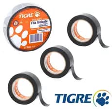 Kit 3 Fitas Isolante Tigre 18mm Fita Isolante Elétrica Resistente