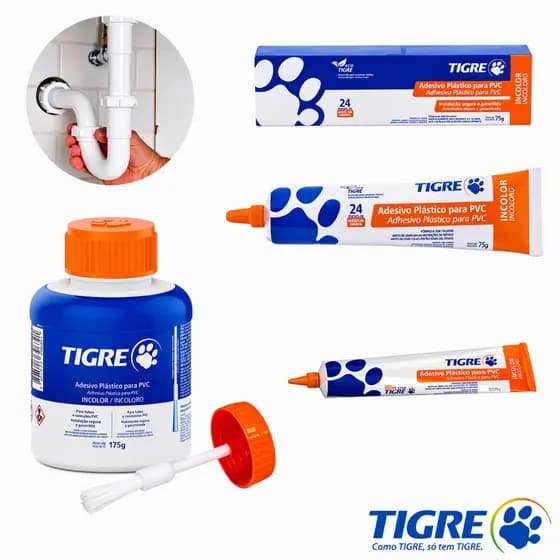 Adesivo Plástico PVC Tigre Cola Para Cano Tubo PVC Bisnaga ou Pote
