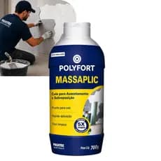 Cola Para Azulejo Pastilha Parede Massaplic Pulvitec 700g Cor Branco Pronto para Uso