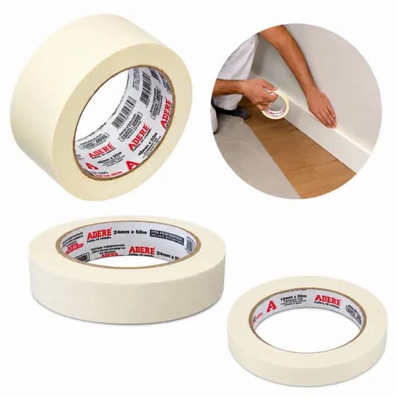 Fita Crepe 18/24/48mm Fita Uso Geral Fita de Pintura Fita Crepe para Pintura Automotica