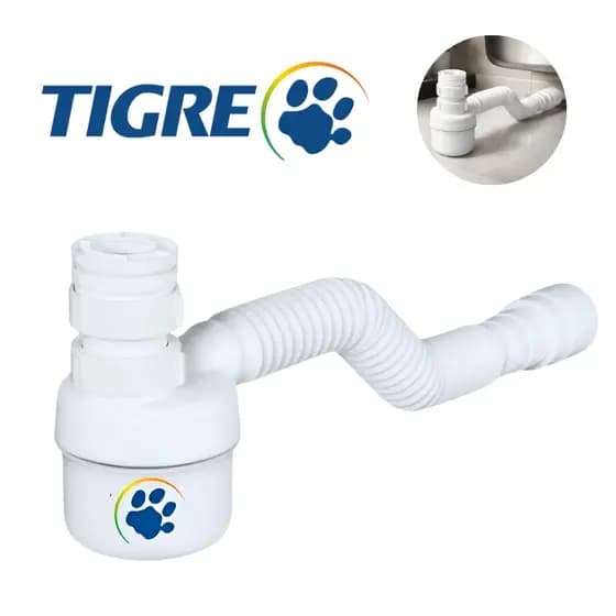 Sifão Sanfonado Tigre Sifão Flexível Sifão com Copo para Pia Sifão para Cozinha