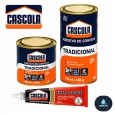 Cola Cascola Adesivo de Contato Forte para Madeira Couro Borracha Profissional 230/476/870ml