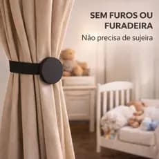 Prendedor de Cortina Fixador de Cortina Sem Furo Organizador Moderno Decoração Casa Acompanha Dupla Face 3M Sala