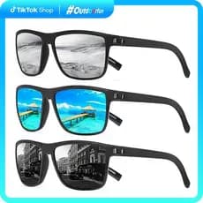 TURBOPEP [FRETE GRÁTIS] 3 Pares de Óculos de Sol Simples para Uso Diário, Óculos Polarizados Unissex, Óculos de Sol Quad