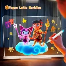 [Modelo Distinto e Espesso com Material Estrutural Robusto] Placa de Pintura com Glitter LED, Placa de Pintura DIY para