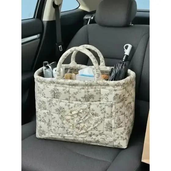 Cesto Organizador Interno para Carro, Bolsa Organizadora para Roupas, Livros e Suprimentos de Trabalho, Acessório Automo