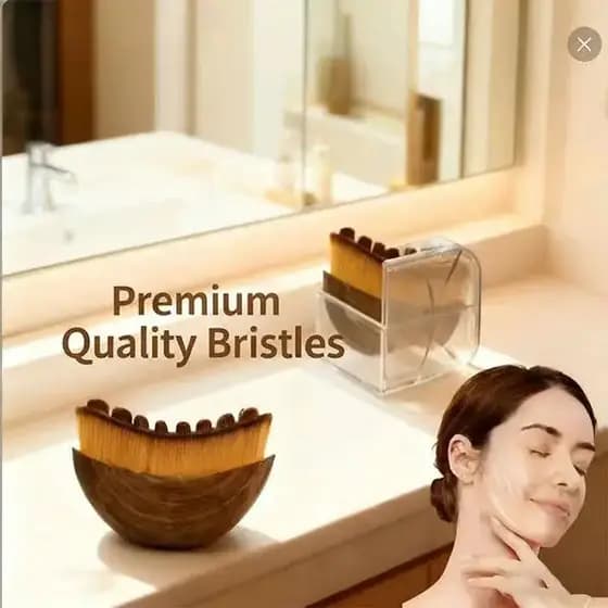 Escova Facial para Drenagem Linfática – Massageador de Escovação a Seco para Escultura da Linha do Maxilar e Queixo, par