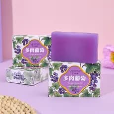 Novo sabonete de frutas com aroma de uva e fragrância fresca, sabonete artesanal para lavagem das mãos e limpeza facial.