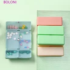 BOLONI Caixa De Comprimidos Com 7 Compartimentos , Armazenamento Multifuncional À Prova D'água , Pacote Flip-Top , Estoj