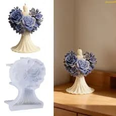 Rosa Noiva Estátua Moldes Silicone Fácil Desmoldagem Grau Para Fazer Chocolate Casamento