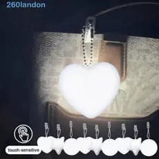 Luz LED De Coração LANDON , Lâmpada De Bolsa De Decoração De Mochila Ativada Automática De Clipe De Chaveiro
