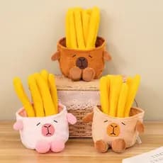 Bonito Capivara Batatas Fritas Brinquedo De Pelúcia Adorável Dos Desenhos Animados Boneca Animal Decoração Para Casa Pre